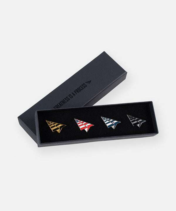 Metallic Pin Set - Paper Planes