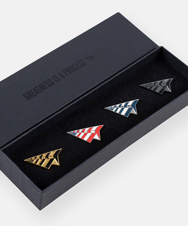 Metallic Pin Set - Paper Planes