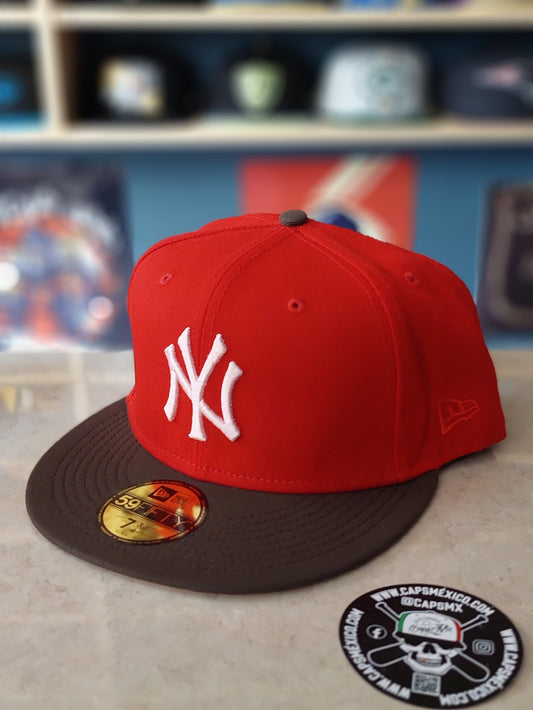 New York Yankees - MLB 59FIFTY "Scarlet/Walnut"